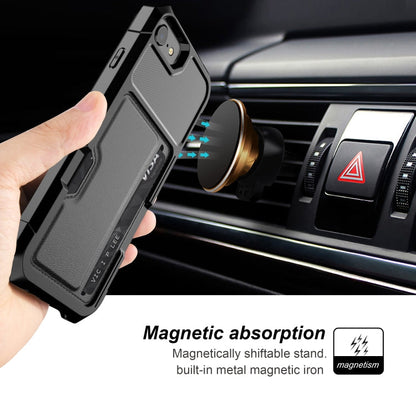 ZM02 Card Slot Holder Phone Case, For iPhone SE 2022 / SE 2020 / 8 / 7, For iPhone 8 Plus / 7 Plus, For iPhone XS / X, For iPhone XR, For iPhone XS Max, For iPhone 11, For iPhone 11 Pro, For iPhone 11 Pro Max