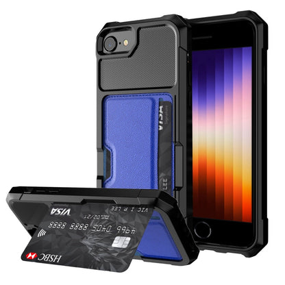 ZM02 Card Slot Holder Phone Case, For iPhone SE 2022 / SE 2020 / 8 / 7, For iPhone 8 Plus / 7 Plus, For iPhone XS / X, For iPhone XR, For iPhone XS Max, For iPhone 11, For iPhone 11 Pro, For iPhone 11 Pro Max