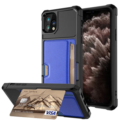 ZM02 Card Slot Holder Phone Case, For iPhone SE 2022 / SE 2020 / 8 / 7, For iPhone 8 Plus / 7 Plus, For iPhone XS / X, For iPhone XR, For iPhone XS Max, For iPhone 11, For iPhone 11 Pro, For iPhone 11 Pro Max