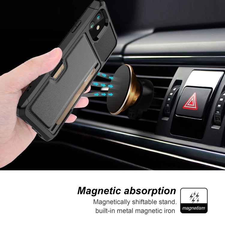 ZM02 Card Slot Holder Phone Case, For iPhone 12, For iPhone 12 mini, For iPhone 12 Pro, For iPhone 12 Pro Max, For iPhone 13, For iPhone 13 mini, For iPhone 13 Pro, For iPhone 13 Pro Max