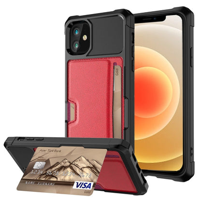 ZM02 Card Slot Holder Phone Case, For iPhone 12, For iPhone 12 mini, For iPhone 12 Pro, For iPhone 12 Pro Max, For iPhone 13, For iPhone 13 mini, For iPhone 13 Pro, For iPhone 13 Pro Max