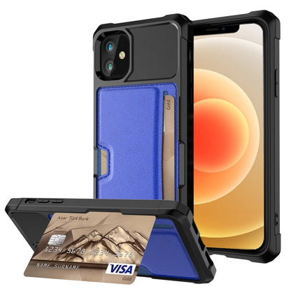 ZM02 Card Slot Holder Phone Case, For iPhone 12, For iPhone 12 mini, For iPhone 12 Pro, For iPhone 12 Pro Max, For iPhone 13, For iPhone 13 mini, For iPhone 13 Pro, For iPhone 13 Pro Max