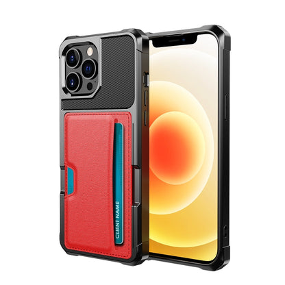 ZM02 Card Slot Holder Phone Case, For iPhone 12, For iPhone 12 mini, For iPhone 12 Pro, For iPhone 12 Pro Max, For iPhone 13, For iPhone 13 mini, For iPhone 13 Pro, For iPhone 13 Pro Max