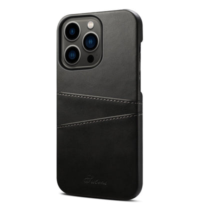 Suteni Calf Texture Card Slots Phone Case, For iPhone 14 Pro Max