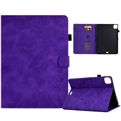 Embossed Smile Flip Tablet Leather Smart Case, For iPad 10.2 / Air 10.5 2019, For iPad Air 2022 / 2020 10.9, For iPad mini 2024 / mini 6, For iPad 9.7 2018&2017 / Air 2 / Air