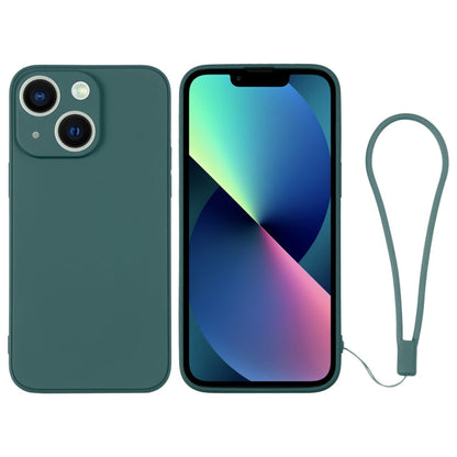 Silicone Phone Case with Wrist Strap, For iPhone 13 mini, For iPhone 13