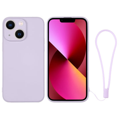Silicone Phone Case with Wrist Strap, For iPhone 13 mini, For iPhone 13