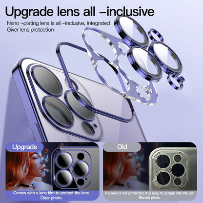 Dustproof Glass Lens Protection Electroplating Phone Case, For iPhone 14 Pro, For iPhone 14 Pro Max