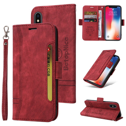 BETOPNICE Dual-side Buckle Leather Phone Case, For iPhone XS Max, For iPhone SE 2022 / SE 2020 / 7 / 8, For iPhone 7 Plus / 8 Plus