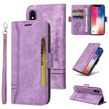BETOPNICE Dual-side Buckle Leather Phone Case, For iPhone XS Max, For iPhone SE 2022 / SE 2020 / 7 / 8, For iPhone 7 Plus / 8 Plus