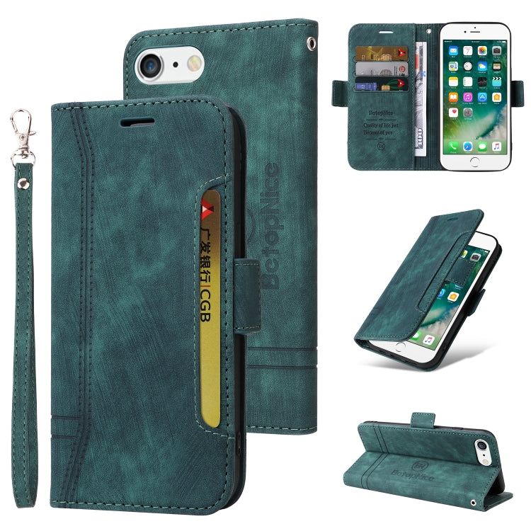 BETOPNICE Dual-side Buckle Leather Phone Case, For iPhone XS Max, For iPhone SE 2022 / SE 2020 / 7 / 8, For iPhone 7 Plus / 8 Plus