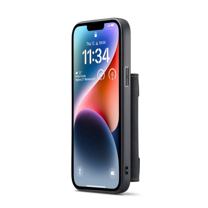 DG.MING M2 Series 3-Fold Card Bag Magnetic Leather Case, For iPhone 14, For iPhone 14 Plus, For iPhone 14 Pro, For iPhone 14 Pro Max