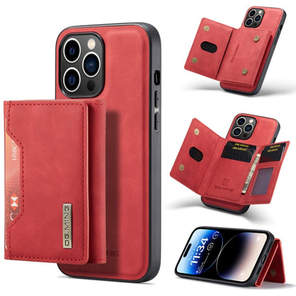 DG.MING M2 Series 3-Fold Card Bag Magnetic Leather Case, For iPhone 14, For iPhone 14 Plus, For iPhone 14 Pro, For iPhone 14 Pro Max