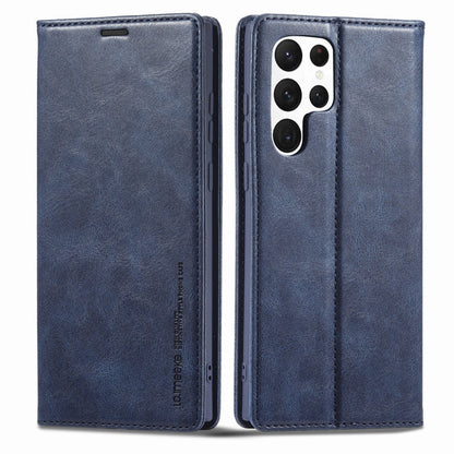 LC.IMEEKE RFID Anti-theft Leather Phone Case, For Samsung Galaxy S22 Ultra 5G