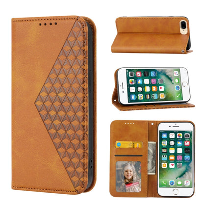 Cubic Grid Calf Texture Magnetic Closure Leather Phone Case, For iPhone XS Max, For iPhone SE 2022 / SE 2020 / 7 / 8, For iPhone 7 Plus / 8 Plus