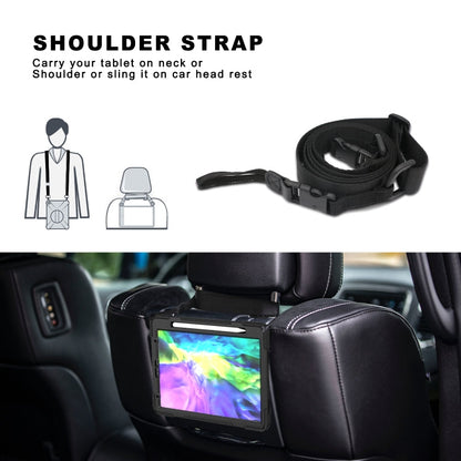 For iPad Pro 12.9 (2020) 360 Degree Rotation Silicone Protective Cover with Holder & Hand Strap & Long Strap & Pencil Slot, For iPad Pro 12.9 2020 / 2018
