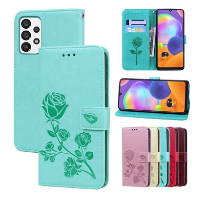 Rose Embossed Flip PU Leather Phone Case, For Honor X7/Play 30 Plus, For Samsung Galaxy M33 5G Global, For Samsung Galaxy M53, For Samsung Galaxy A73 5G