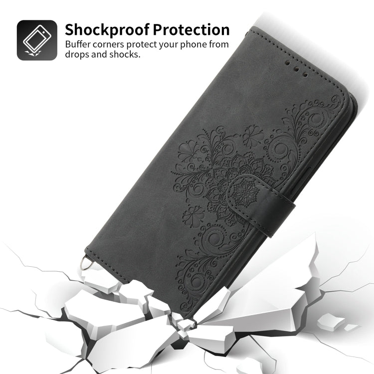 Skin-feel Flowers Embossed Wallet Leather Phone Case, For iPhone 13 Pro Max, For iPhone 13 Pro, For iPhone 13, For iPhone 13 mini