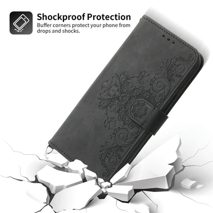 Skin-feel Flowers Embossed Wallet Leather Phone Case, For iPhone 13 Pro Max, For iPhone 13 Pro, For iPhone 13, For iPhone 13 mini