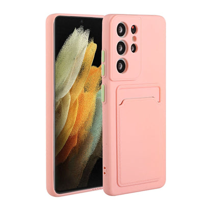 Card Slot Design Shockproof TPU Phone Case, For Samsung Galaxy S22 Ultra 5G, For Samsung Galaxy S21 FE 5G