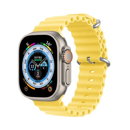 DUX DUCIS Sea Wave Silicone Watch Band For Apple Watch, Series 8&7 45mm / SE 2&6&SE&5&4 44mm / 3&2&1 42mm