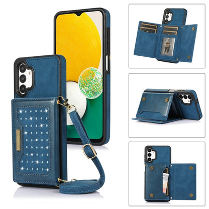Three-fold RFID Leather Phone Case with Lanyard, For Samsung Galaxy A12, For Samsung Galaxy A13 4G/A13 5G, For Samsung Galaxy A51 4G, For Samsung Galaxy A53 5G, For Samsung Galaxy A52 5G/A52s 5G