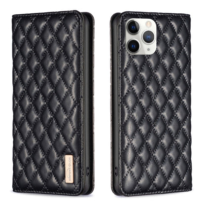 Diamond Lattice Magnetic Leather Flip Phone Case, For iPhone 12 / 12 Pro, For iPhone 11 Pro Max, For iPhone 11 Pro, For iPhone 11