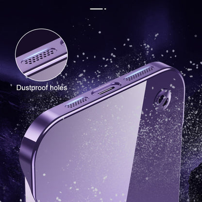 Electroplating Frameless Clear PC Phone Case, For iPhone 14, For iPhone 14 Plus, For iPhone 14 Pro
