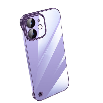 Electroplating Frameless Clear PC Phone Case, For iPhone 13 Pro Max, For iPhone 12, For iPhone 12 Pro