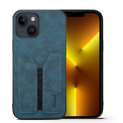 Denior DV Elastic Card PU Back Cover Phone Case, For iPhone 14, For iPhone 14 Plus, For iPhone 14 Pro, For iPhone 14 Pro Max, For iPhone 13 mini, For iPhone 13