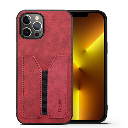 Denior DV Elastic Card PU Back Cover Phone Case, For iPhone 13 Pro, For iPhone 13 Pro Max, For iPhone 12 mini, For iPhone 12 / 12 Pro, For iPhone 12 Pro Max, For iPhone 11