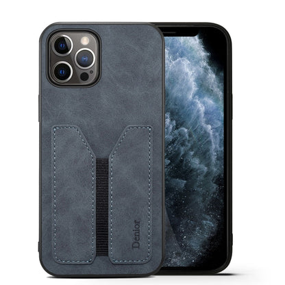 Denior DV Elastic Card PU Back Cover Phone Case, For iPhone 13 Pro, For iPhone 13 Pro Max, For iPhone 12 mini, For iPhone 12 / 12 Pro, For iPhone 12 Pro Max, For iPhone 11