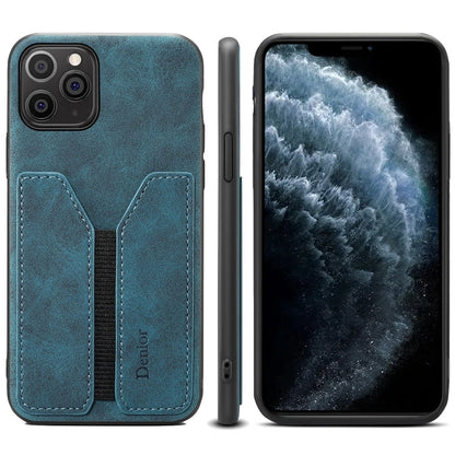 Denior DV Elastic Card PU Back Cover Phone Case, For iPhone 11 Pro, For iPhone 11 Pro Max, For iPhone X / XS, For iPhone XR, For iPhone XS Max, For iPhone SE 2022 / SE 2020 / 7 / 8