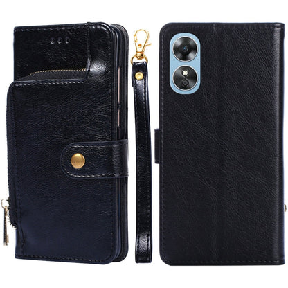 Zipper Bag Leather Phone Case, For Motorola Moto E32 India/E22s 4G Global, For OPPO A17, For OPPO K10x 5G, For Realme C33 4G, For vivo V25 5G/V25e 5G/X80 Lite, For vivo Y16 4G/Y02s 4G