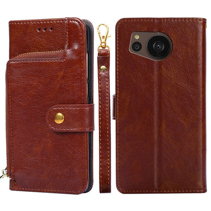 Zipper Bag Leather Phone Case, For vivo Y55 4G, For Samsung Galaxy A04s, For Sharp Aquos sense7 Plus, For Xiaomi Civi 2 5G, For Xiaomi Poco M5 4G