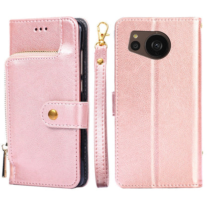 Zipper Bag Leather Phone Case, For vivo Y55 4G, For Samsung Galaxy A04s, For Sharp Aquos sense7 Plus, For Xiaomi Civi 2 5G, For Xiaomi Poco M5 4G