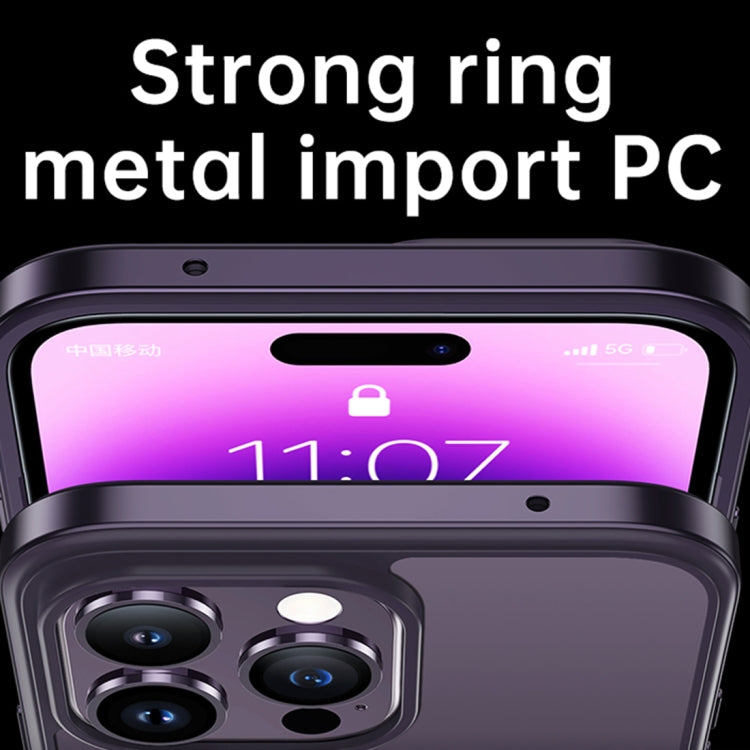 SULADA Metal Frame + Nano Glass + TPU Phone Case, For iPhone 14 Pro Max