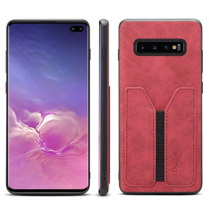 Denior DV Elastic Card PU Back Cover Phone Case, For Samsung Galaxy Note10+, For Samsung Galaxy S10+, For Samsung Galaxy S10 5G, For Samsung Galaxy Note9