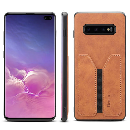 Denior DV Elastic Card PU Back Cover Phone Case, For Samsung Galaxy Note10+, For Samsung Galaxy S10+, For Samsung Galaxy S10 5G, For Samsung Galaxy Note9