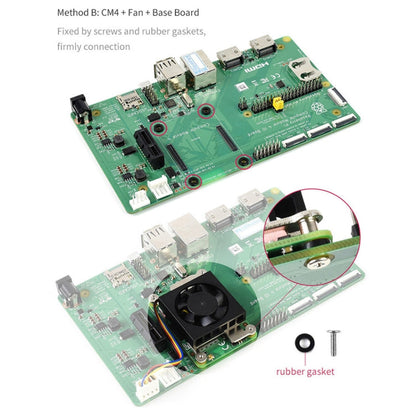 Waveshare Dedicated 3007 Cooling Fan for Raspberry Pi Compute Module 4 CM4, 5V, 12V