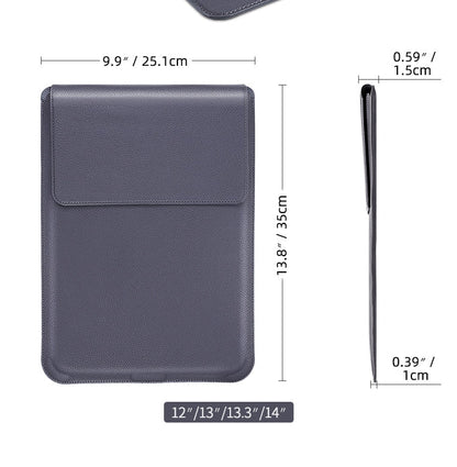 PU Leather 4 in 1 Laptop Bag with Functional Bracket, For MacBook 12 / 14 inch, For MacBook 15 / 16 inch