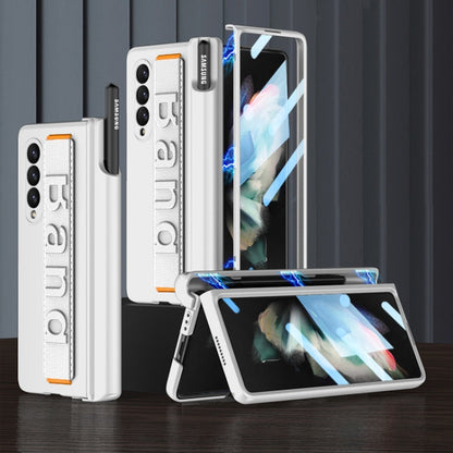 GKK Magnetic Fold Hinge Shockproof Phone Case with Wrist Strap, For Samsung Galaxy Z Fold3 5G