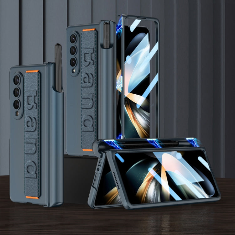GKK Magnetic Fold Hinge Shockproof Phone Case with Wrist Strap, For Samsung Galaxy Z Fold4