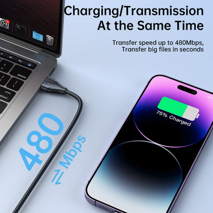 JOYROOM 20W Type-C to 8 Pin Surpass Series Fast Charging Data Cable, 0.25m, 1.2m