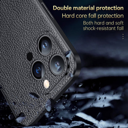 SULADA Famous Artisan Series Litchi Leather PC + TPU Phone Case, For iPhone 14, For iPhone 14 Plus, For iPhone 14 Pro, For iPhone 14 Pro Max