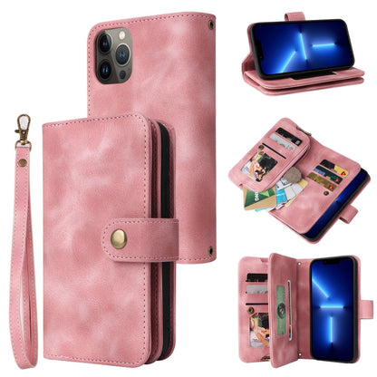 Multifunctional Card Slot Zipper Wallet Flip Leather Phone Case, For iPhone 11, For iPhone 11 Pro, For iPhone 11 Pro Max, For iPhone 12 Pro Max