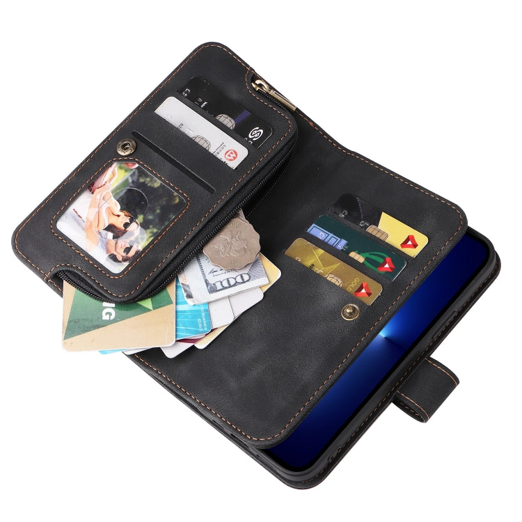 Multifunctional Card Slot Zipper Wallet Flip Leather Phone Case, For iPhone 14 Plus, For iPhone 14