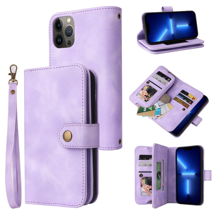 Multifunctional Card Slot Zipper Wallet Flip Leather Phone Case, For iPhone 14 Plus, For iPhone 14