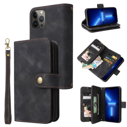 Multifunctional Card Slot Zipper Wallet Flip Leather Phone Case, For iPhone 14 Plus, For iPhone 14