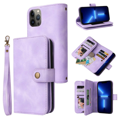 Multifunctional Card Slot Zipper Wallet Flip Leather Phone Case, For iPhone 14 Plus, For iPhone 14